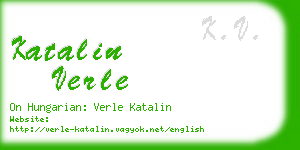 katalin verle business card